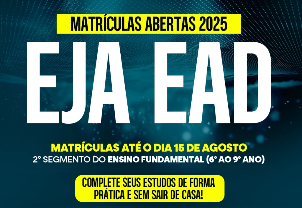 Matrículas abertas para EJA EAD em Amambai até 15 de agosto