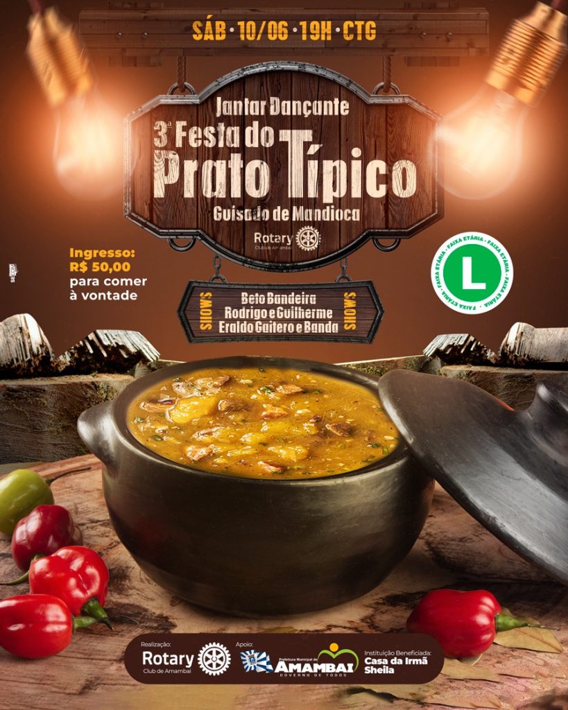 Faltam 10 dias para a 3º Festa do Prato Típico de Amambai