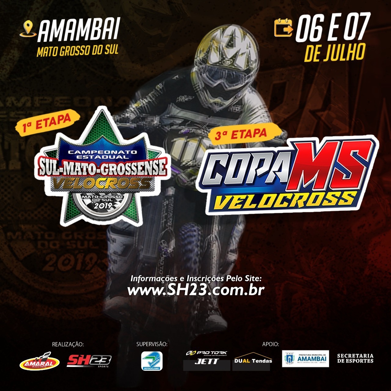 Amambai recebe etapas do Campeonato Sul-mato-grossense e da Copa MS de Velocross neste fim de semana