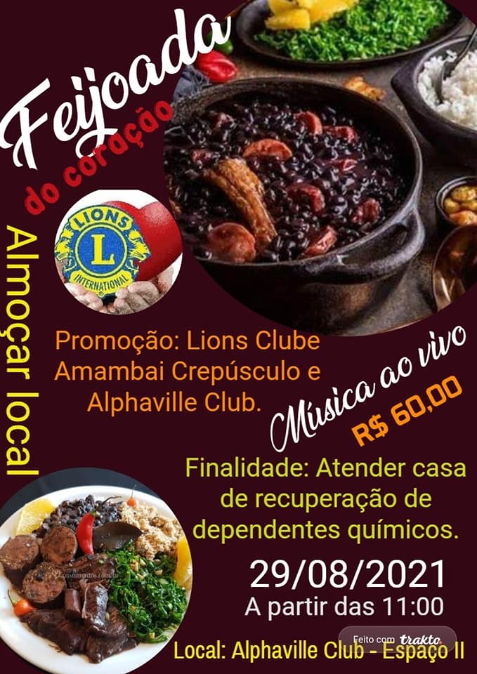 Lions Clube Amambai Crepúsculo realiza Feijoada do Coração no próximo domingo