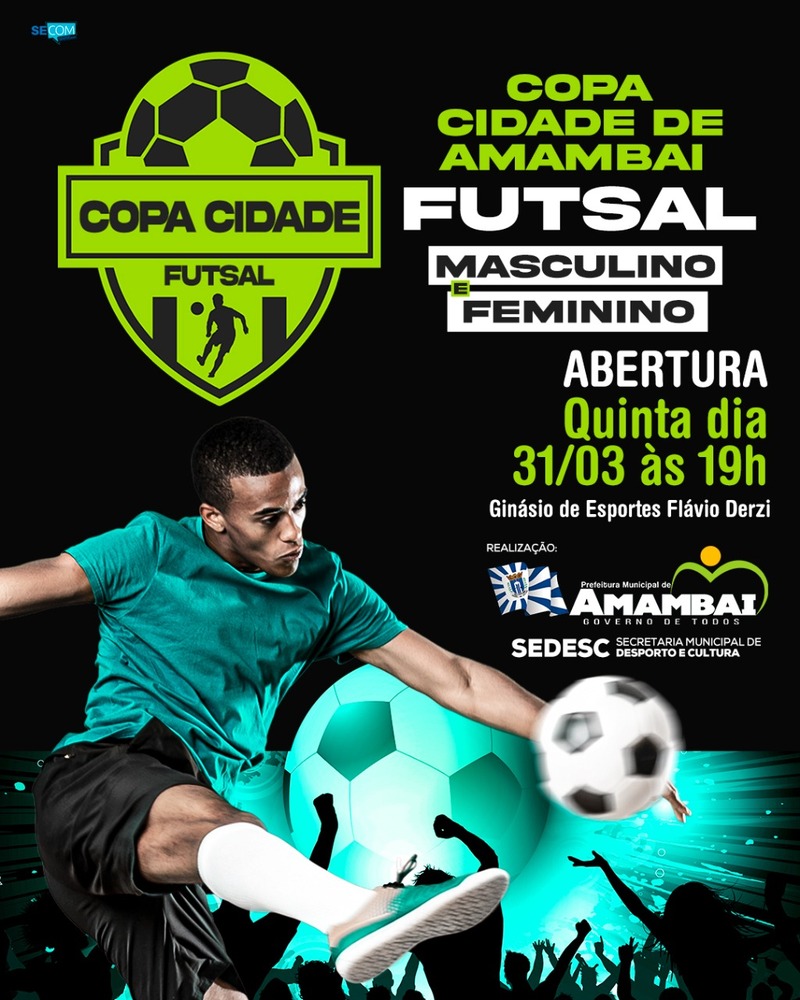 Copa Cidade de Futsal tem início nesta quinta-feira em Amambai