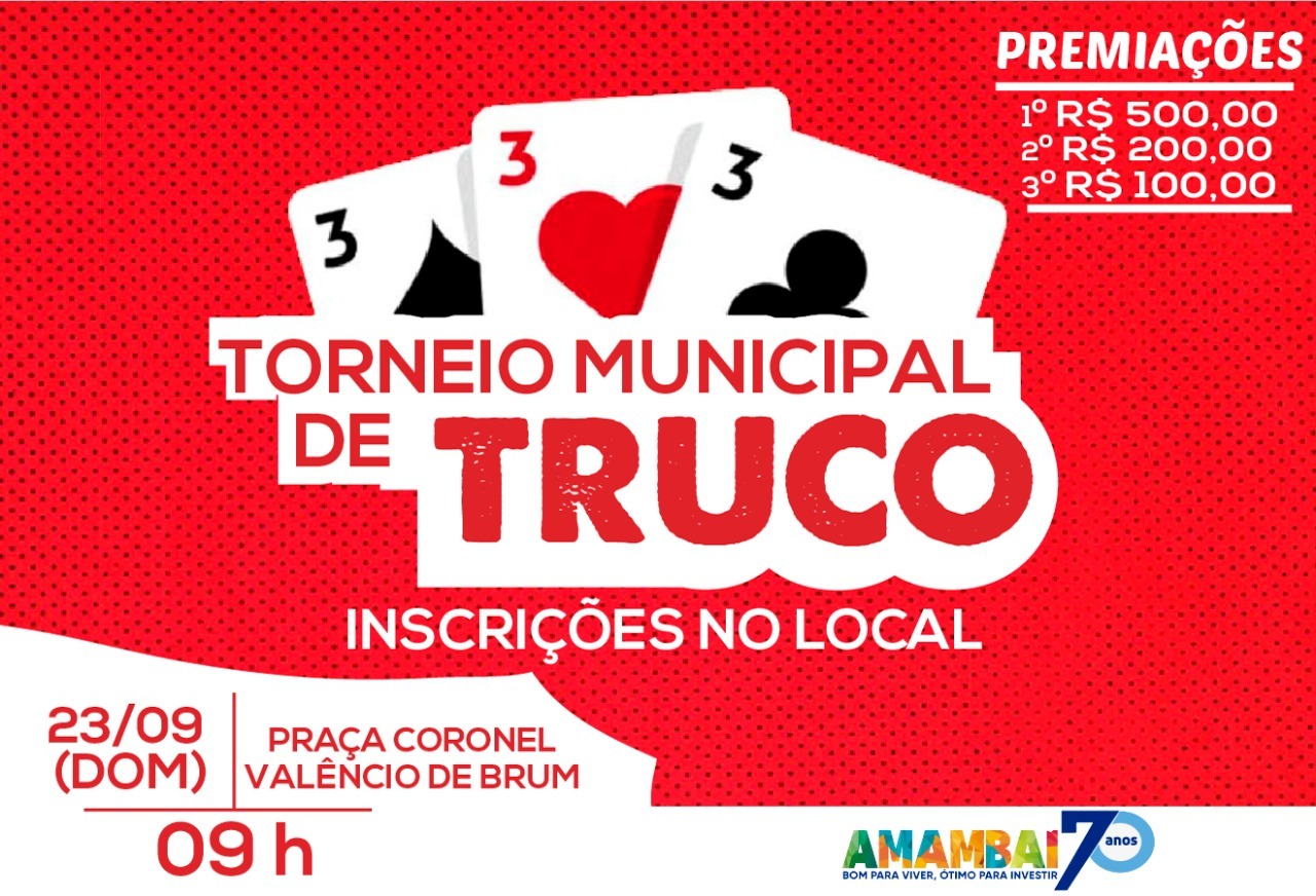 1° Torneio Municipal de Truco será realizado em Amambai