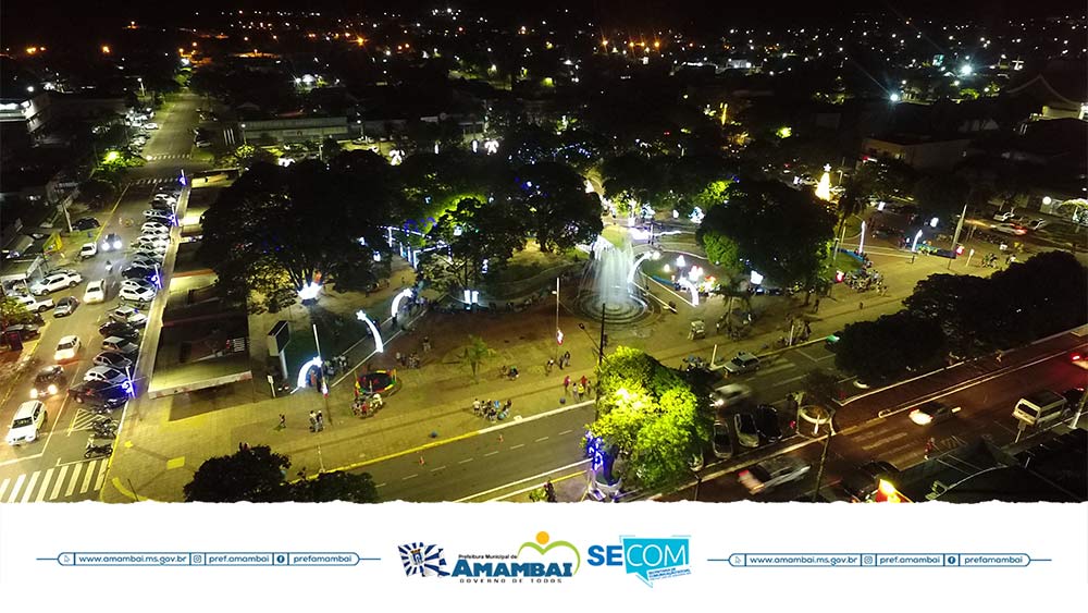 Atendendo reivindicação do comércio local, Prefeitura de Amambai realizou abertura do Natal de Luzes nesta terça-feira