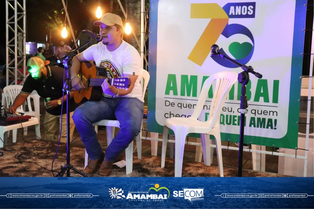 Evento inédito em Amambai: Rolê da Pref reúne músicos e é sucesso na programação de aniversário